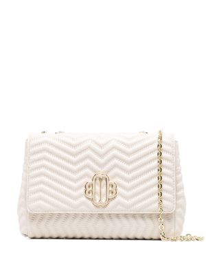 Maje Clover quilted crossbody bag - Neutrals