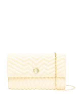 Maje Clover quilted crossbody bag - Yellow