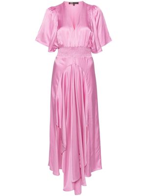 Maje draped satin maxi dress - Pink