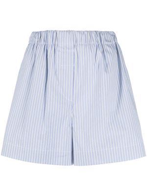 Maje elastic-waist striped shorts - Blue