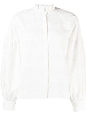 Maje embroidered cotton shirt - White