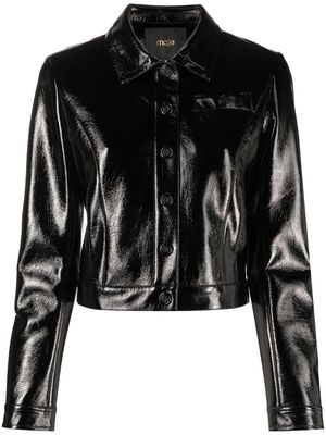 Maje faux-leather jacket - Black