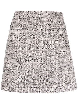 Maje fitted tweed miniskirt - Pink