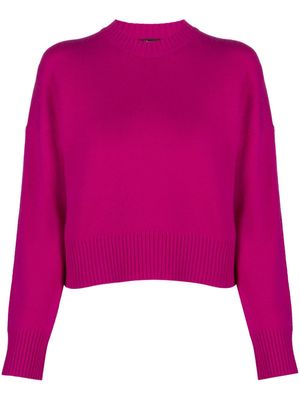 Maje flora-intarsia-knit cashmere jumper - Pink