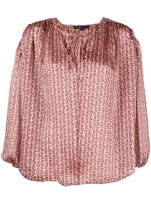 Maje floral long-sleeve blouse - Pink