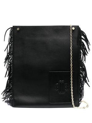 Maje fringe-detail shoulder bag - Black