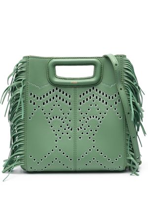 Maje fringe-detailing M tote bag - Green