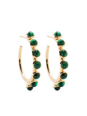 Maje gemstone-embellished hoop earrings - Gold
