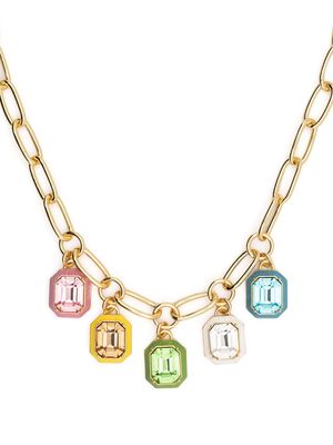 Maje gemstone pendant necklace - Gold