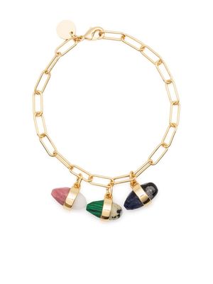Maje gemstone-pendants chain bracelet - Gold