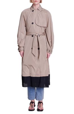 maje Gilusan Belted Trench Coat in Mole