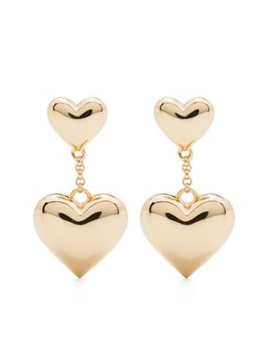 Maje heart-shaped drop earrings - Gold