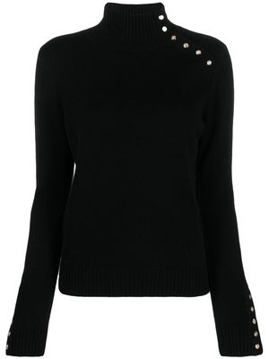 Maje high-neck cashmere jumper - Black