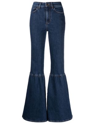 Maje high-rise flared jeans - Blue