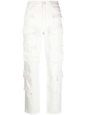 Maje high-waisted cargo jeans - White