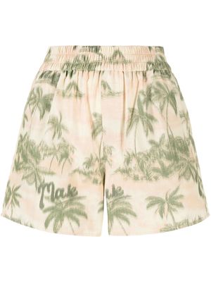 Maje Iloha palm-print shorts - Neutrals