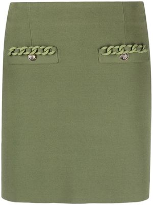Maje Jadene chain-detail miniskirt - Green