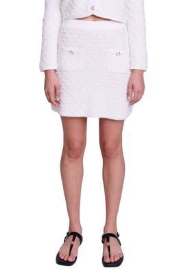 maje Jirtala Knit Miniskirt in Ecru