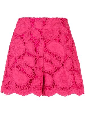 Maje Lannick broderie-anglaise shorts - Pink