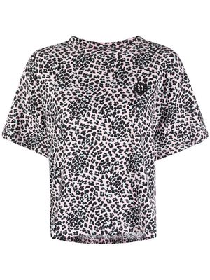 Maje leopard print cotton T-shirt - Pink