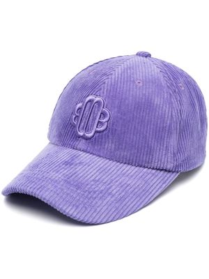 Maje logo-embroidered velvet baseball cap - Purple