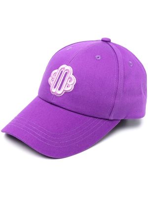 Maje logo-patch baseball cap - Purple