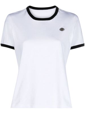 Maje logo-patch cotton T-shirt - White