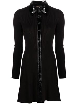 Maje long-sleeve ribbed minidress - Black