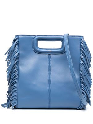 Maje M fringed leather bag - Blue