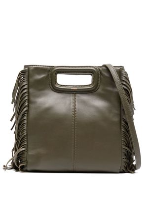 Maje M fringed leather bag - Green