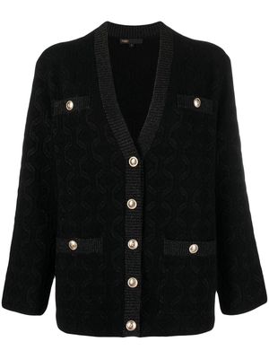 Maje Madeline knitted V-neck cardigan - Black