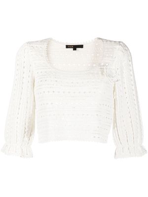 Maje Marcia crochet blouse - White