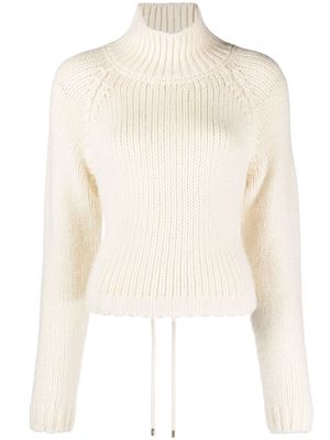 Maje open-back wool jumper - White