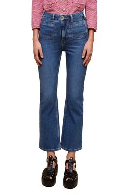 maje Papala Ankle Straight Leg Jeans in Blue