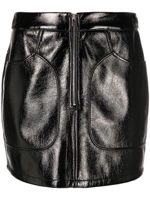 Maje patent-leather miniskirt - Black
