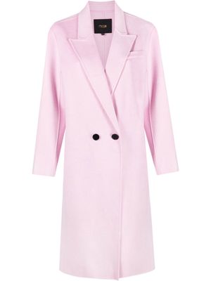 Maje peak-lapels double-breasted coat - Pink