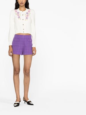 Maje Praia tweed shorts - Purple