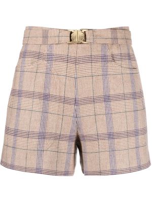 Maje Prince of Wales pattern shorts - Neutrals
