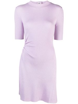 Maje Reine ribbed-knit minidress - Purple