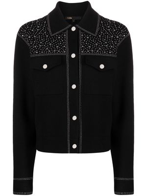 Maje rhinestone-embellished jacket - Black