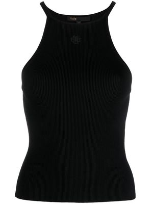 Maje ribbed-knit vest top - Black