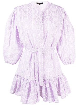 Maje Rosiry embroidered minidress - Purple