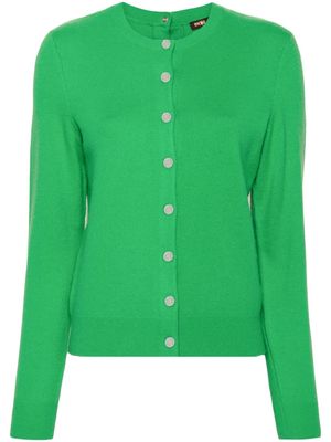 Maje round-neck press-stud cardigan - Green