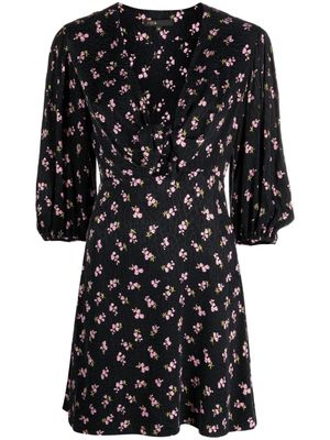 Maje Ruisso floral-print minidress - Black