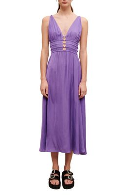 maje Ryala Midi Dress in Purple