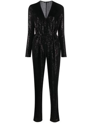 Maje sequin-embellished jumpsuit - Black