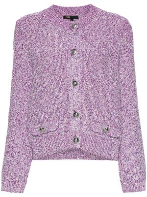 Maje sequin-embellished knitted cardigan - Pink