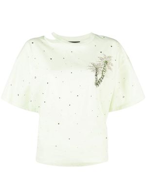 Maje short-sleeve palm-tree T-shirt - Green
