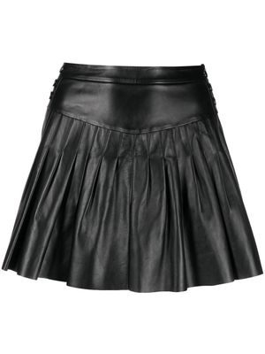 Maje side button-detail mini skirt - Black