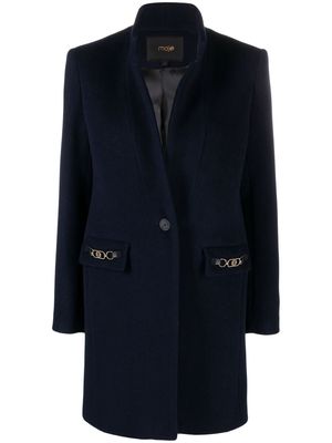 Maje single-breasted tailored coat - Blue